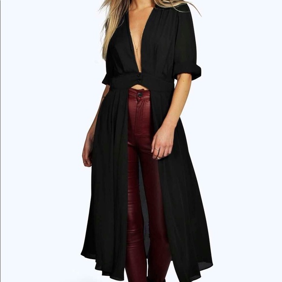 split maxi shirt